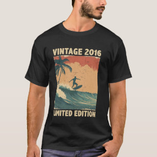 Camiseta Retro Vintage 2016 Amante de Surf Edição Limitada