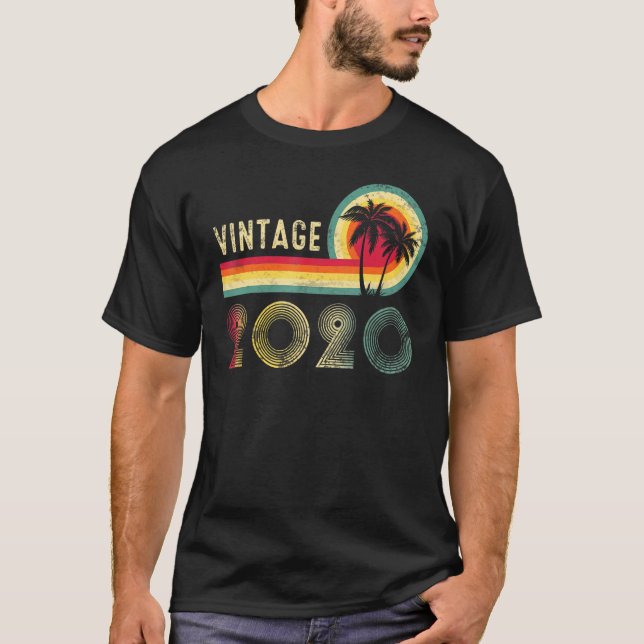 Camiseta Retro Vintage 2020 segundo aniversário Mulheres Ho (Frente)