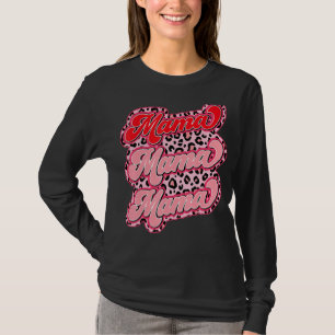 Camiseta Retro Vintage 70 anos 80 Mãe Leopardo Mãe Mãe Mãe 