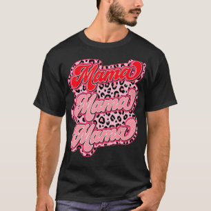Camiseta Retro Vintage 70 anos 80 Mãe Leopardo Mãe Mãe Mãe 