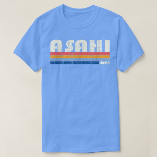 Camiseta Retro Vintage 70s 80s Estilo Asahi, Japão (Frente do Design)