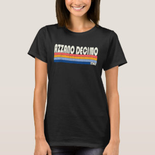 Camiseta Retro Vintage 70s 80s Estilo Azzano Decimo, Itália