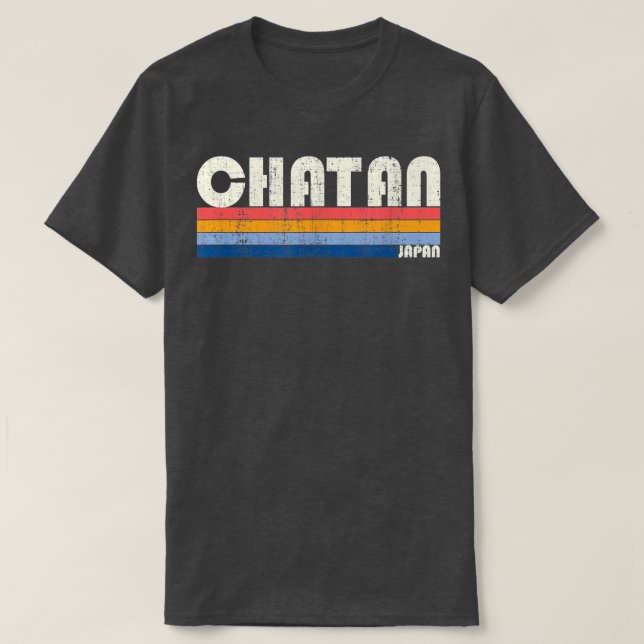 Camiseta Retro Vintage 70s 80s Estilo Chatan, Japão (Frente do Design)