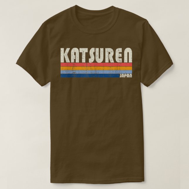 Camiseta Retro Vintage 70s 80s Estilo Katsuren, Japão (Frente do Design)