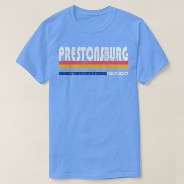 Camiseta Retro Vintage 70s 80s Estilo Prestonsburg Kentucky (Frente do Design)