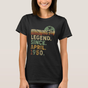 Camiseta Retro Vintage 72 Anos Legenda Do Nascer De Abril D