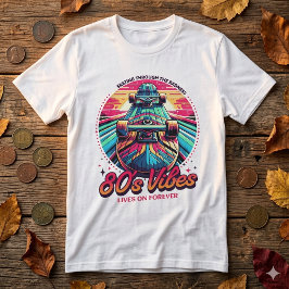 Camiseta Retro Vintage 80s Skateboard Sunrise T-Shirt