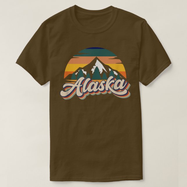 Camiseta Retro Vintage Alaska  (Frente do Design)