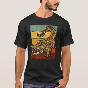 Camiseta Retro Vintage Alligator Gator Crocodilo Zoo Animal