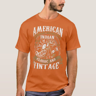 Camiseta Retro Vintage American Motorcycle Indian for Old B