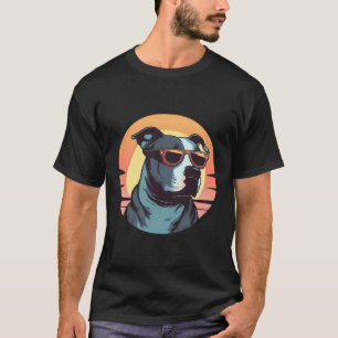 Camiseta Retro Vintage American Pit Bull Terrier Vestindo S