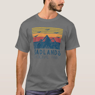 Camiseta Retro Vintage Badlands National Park Dakota do Sul