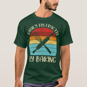 Camiseta Retro Vintage Baking Lover Funny Facilmente Distra