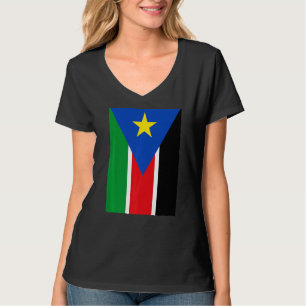 Camiseta Retro Vintage - Bandeira Nacional do Sudão do Sul