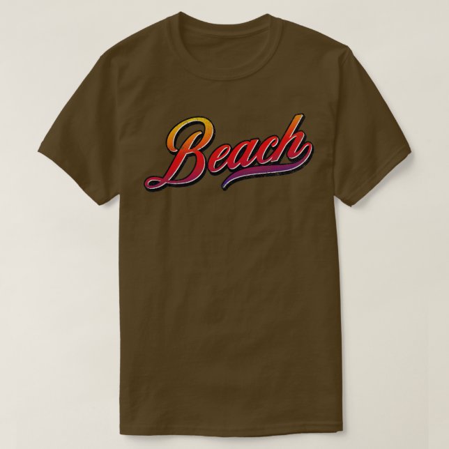 Camiseta Retro Vintage Beach (Frente do Design)