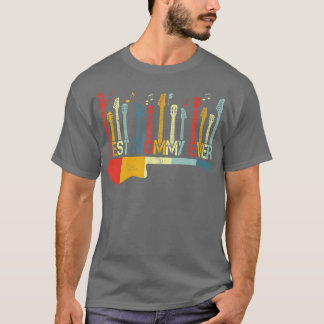 Camiseta Retro Vintage Best Mommy Ever Guitar Lover Guitari