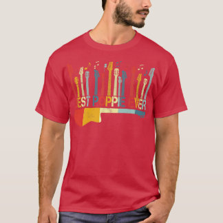 Camiseta Retro Vintage Best Poppie Ever Guitar Lover Guitar