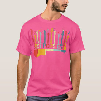 Camiseta Retro Vintage Best Pops Ever Guitar Lover Guitaris
