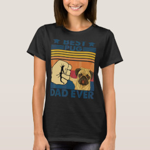 Camiseta Retro Vintage Best Pug Pai Ever