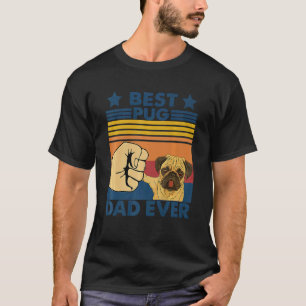 Camiseta Retro Vintage Best Pug Pai Ever