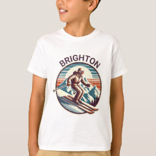 Camiseta Retro Vintage Brighton Utah Ski Resort Winter Skii