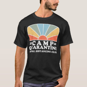 Camiseta Retro Vintage Camp Quarantine Engraçado Distância