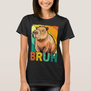 Camiseta Retro Vintage Capivara Bruh Meme Para Meninos Meni