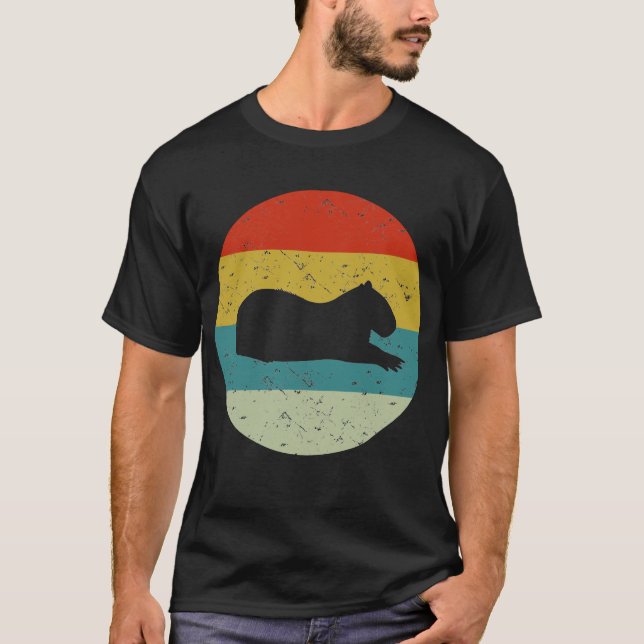 Camiseta retro vintage capybara (Frente)
