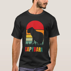 Camiseta Retro Vintage Capybara Silhouette Capybara Lover C