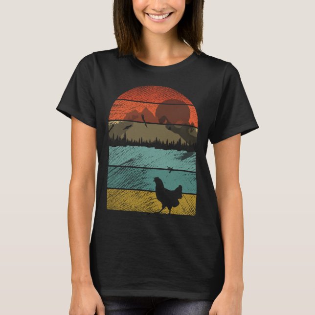 Camiseta Retro vintage Chicken  Animal  1 (Frente)