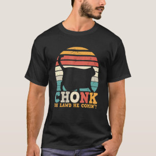 Camiseta Retro Vintage Chonk Cat Scale Kitten Fat Chubby