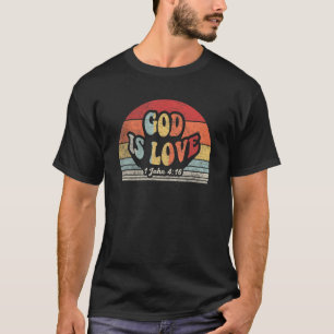 Camiseta Retro Vintage Christians God Is Love 1