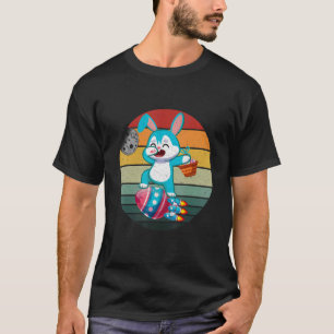 Camiseta Retro Vintage - Coelhinho De Dabbing Basket