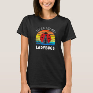 Camiseta Retro Vintage Com O Inseto Animal Ladybugs