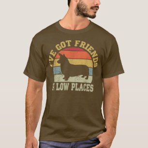Camiseta Retro Vintage Corgi, Corgi Mãe, tenho amigos em