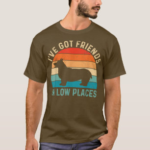 Camiseta Retro Vintage Corgi, Corgi Mãe, tenho amigos em