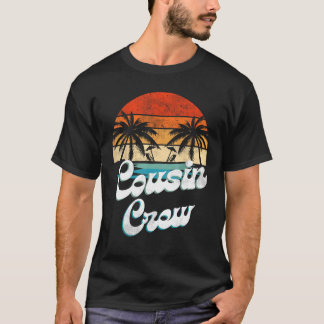 Camiseta Retro Vintage Cousin Crew Summer Beach Palm Vacati