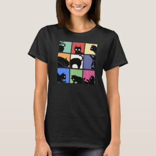 Camiseta Retro Vintage Curioso Cat Memage Gats Mãe Pai