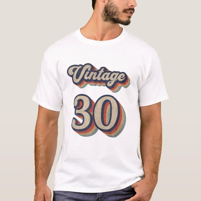 Camiseta Retro Vintage De 30 Anos (Frente)
