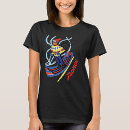 Camiseta retrô vintage de esqui na França