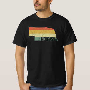 Camiseta Retro Vintage Desgastada Sunset Nebraska