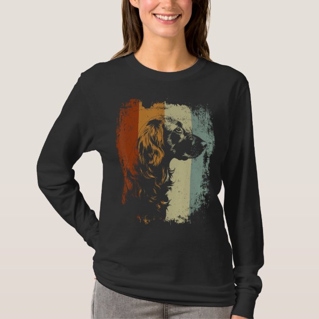 Camiseta Retro Vintage Design English Setter Dog (Frente)