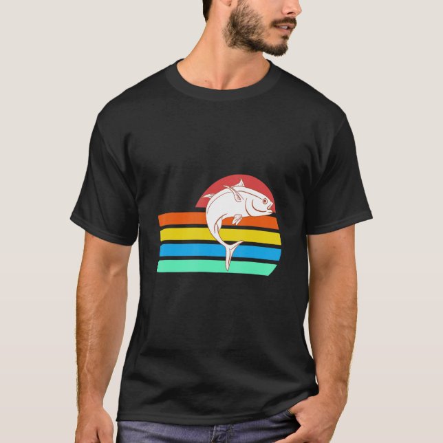 Camiseta Retro Vintage Designs De Pesca Incríveis Presentes (Frente)