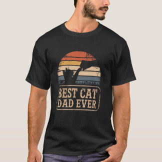 Camiseta Retro Vintage Divertido Gato Papai Bate Punho Melh
