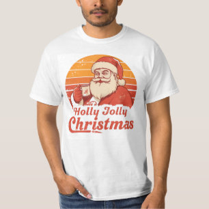 Camiseta Retro Vintage do Papai Noel com Design de