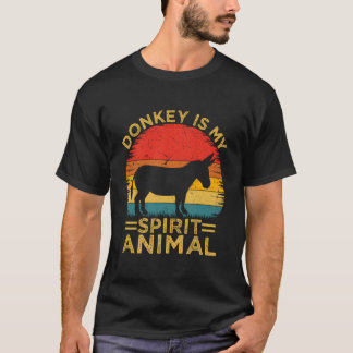 Camiseta Retro Vintage Donkey É Meu Espírito Animal Donkey 