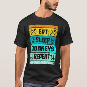 Camiseta Retro Vintage Donkey Engraçado Para Homens Mulhere