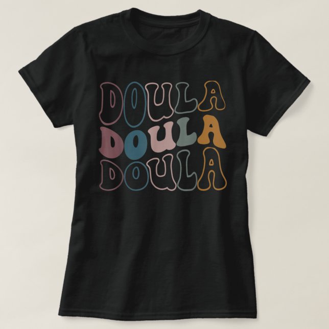 Camiseta Retro Vintage Doula Funny Birny Doula Midesposa (Frente do Design)