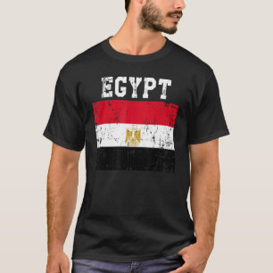 Camiseta Retro Vintage Egito Bandeira Raízes Egípcias