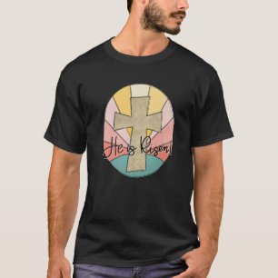 Camiseta Retro Vintage Ele É Risen Jesus Cruzado Cristão
